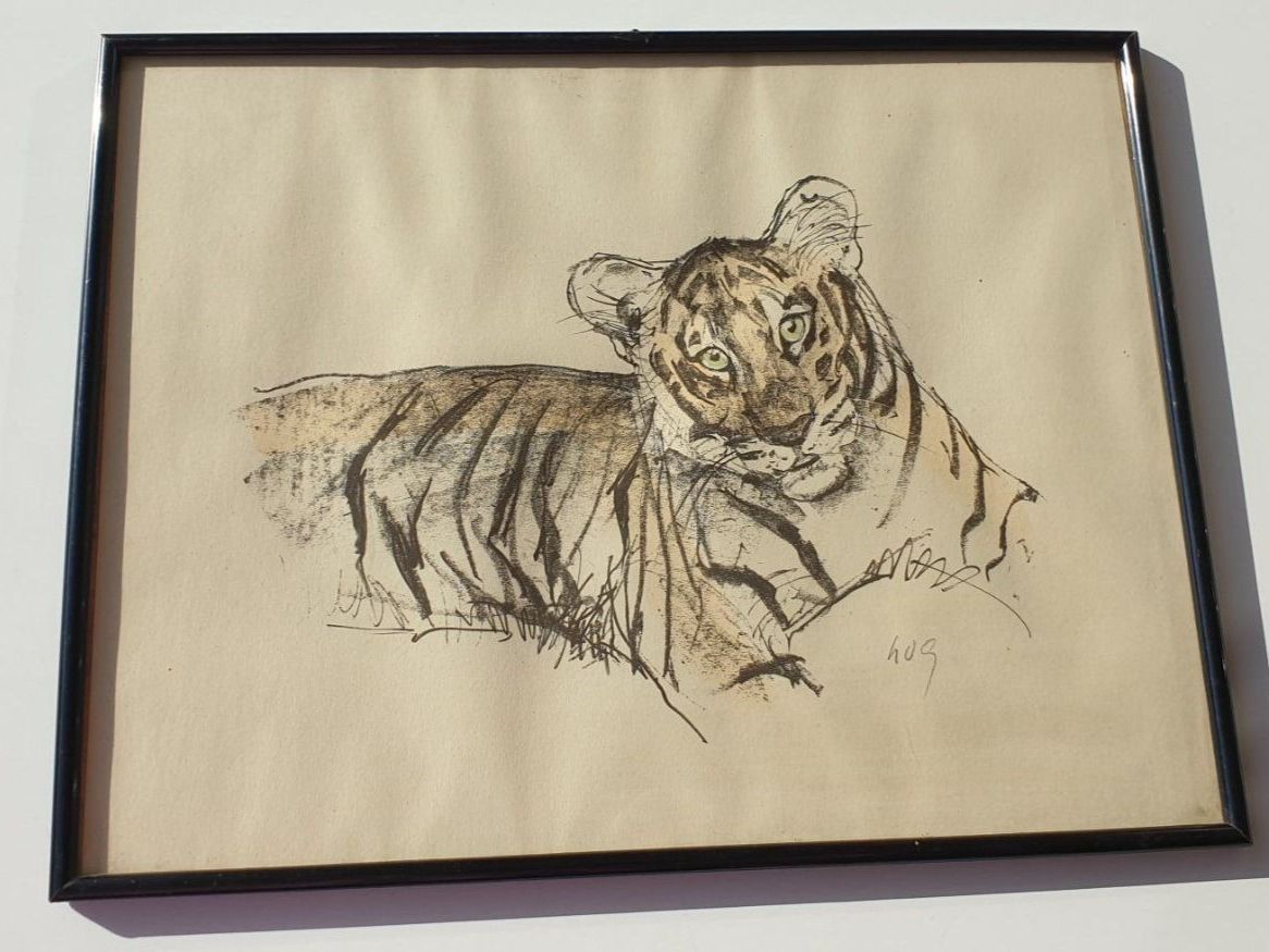 Grafica & Litografie: Fritz Hug Lithographie Tiger – Usato da Emmen venduto da magelan