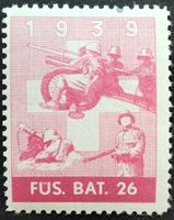 Soldatenmarke 2.WK, Füsilier Bat 26, rotlila, Wi Inf 235