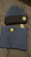 Stone Island Mütze & Neckwarm set Blau Neu