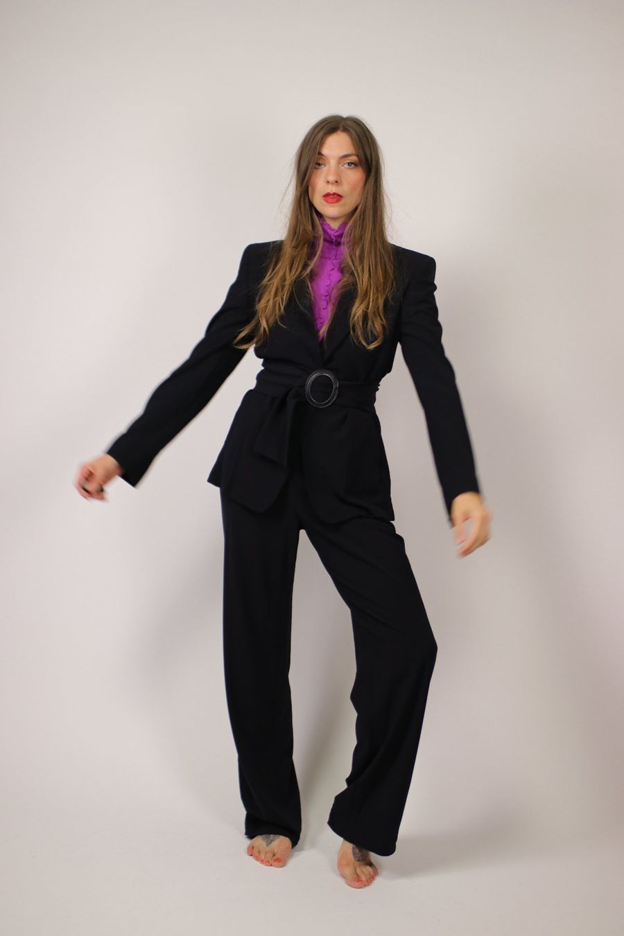Max Mara Completi & Tailleur: Vintage MAX MARA Navy Blue Suit - Size S – Usato da Hombrechtikon venduto da BAZ-Vintage 1