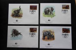 Uganda 1983 - FDC - Elefanten (WWF)