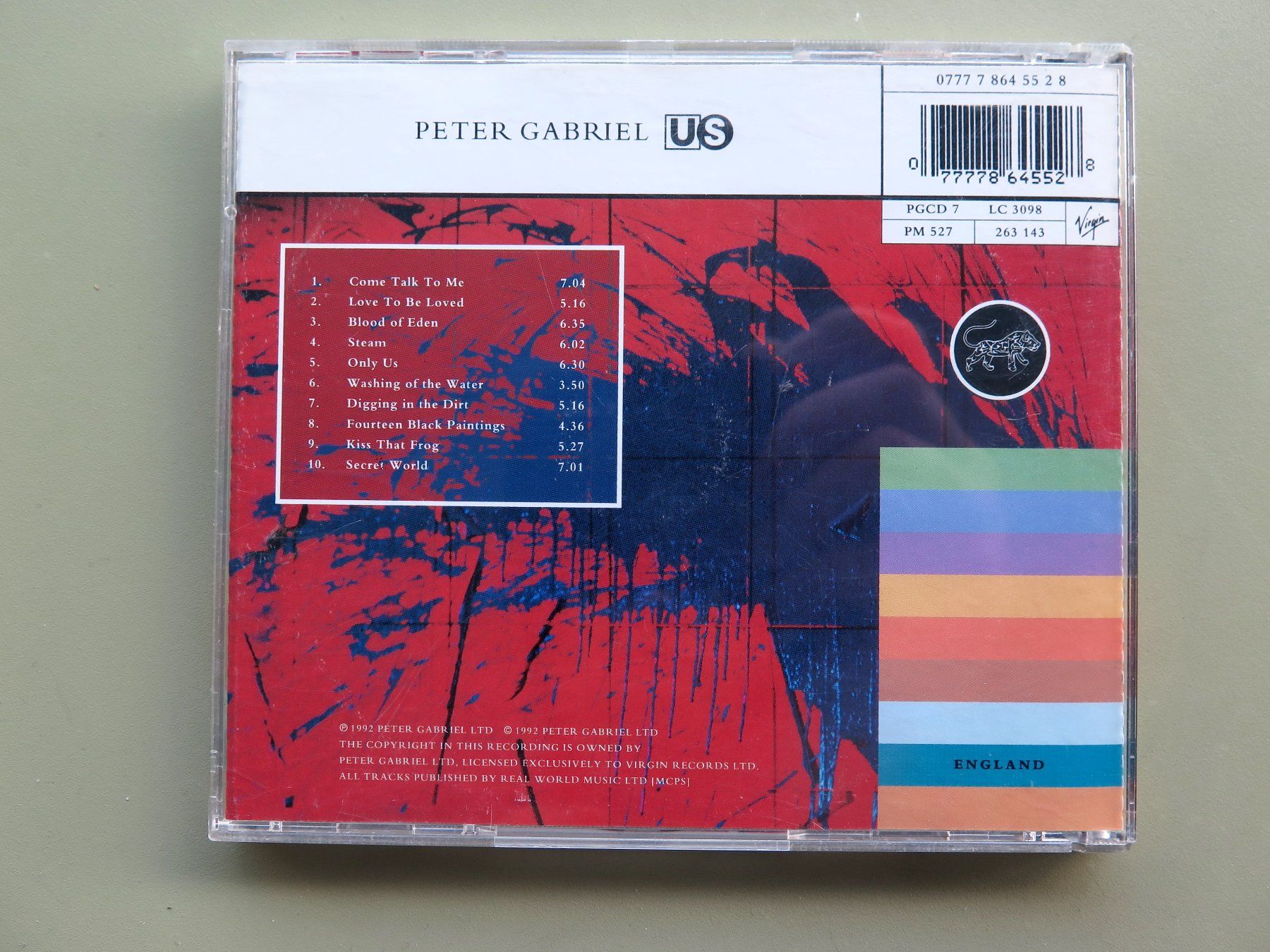 CD: (p) CD PETER GABRIEL: Us, 1992 – Usato da Bern venduto da Balzamico 1