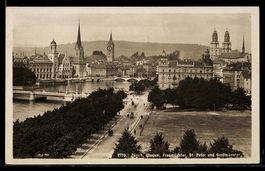 Zürich, Utoquai, Fraumünster, St. Pete