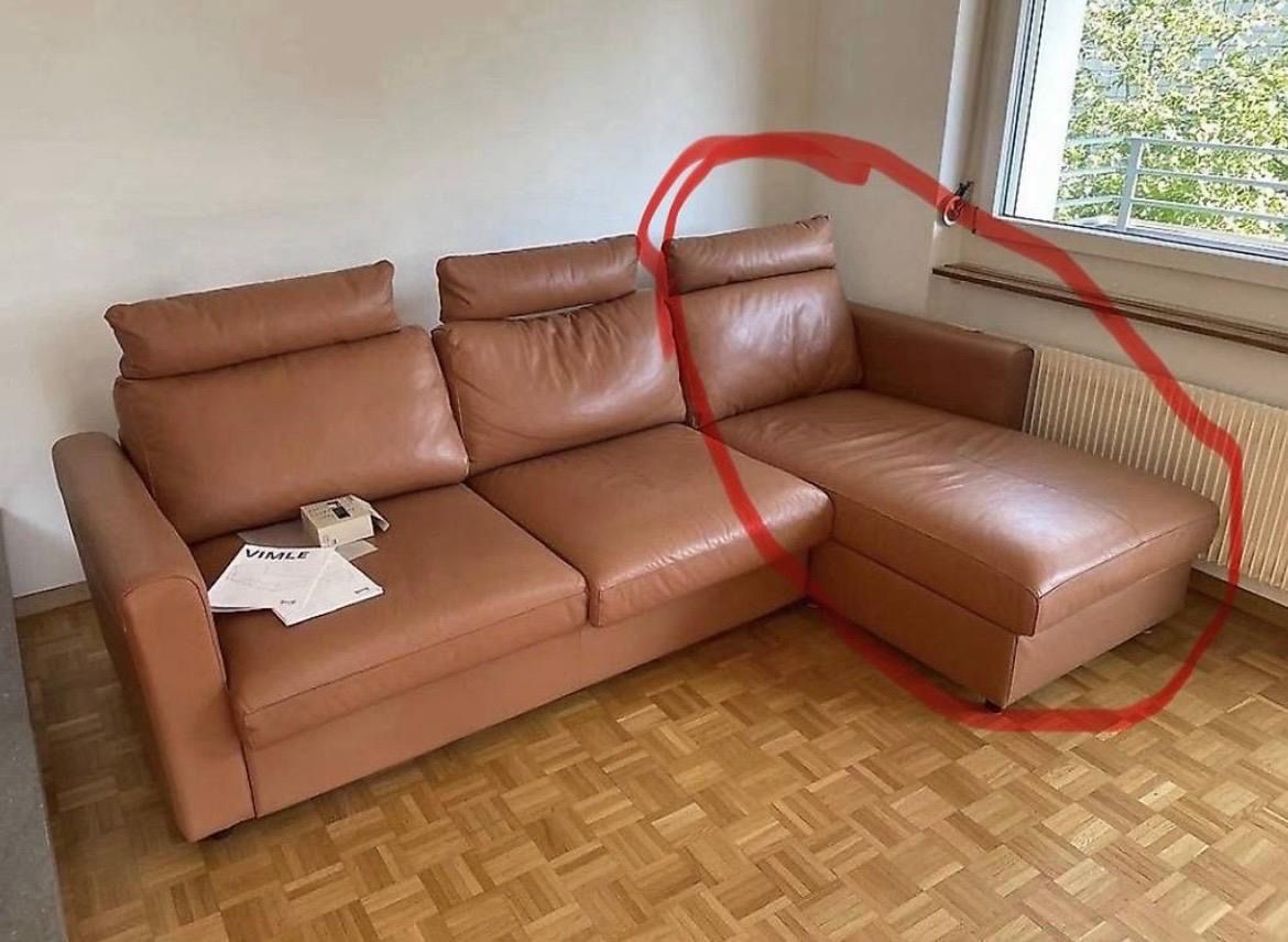 Sofas: IKEA Vimle Sofa Teil - Récamiere Leder braun – Neu (gemäss Beschreibung) aus Zürich von and_7sr2