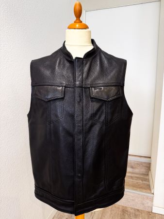 Fox Creek Leder Biker Kutte / Weste Made in USA Gr. 44 L