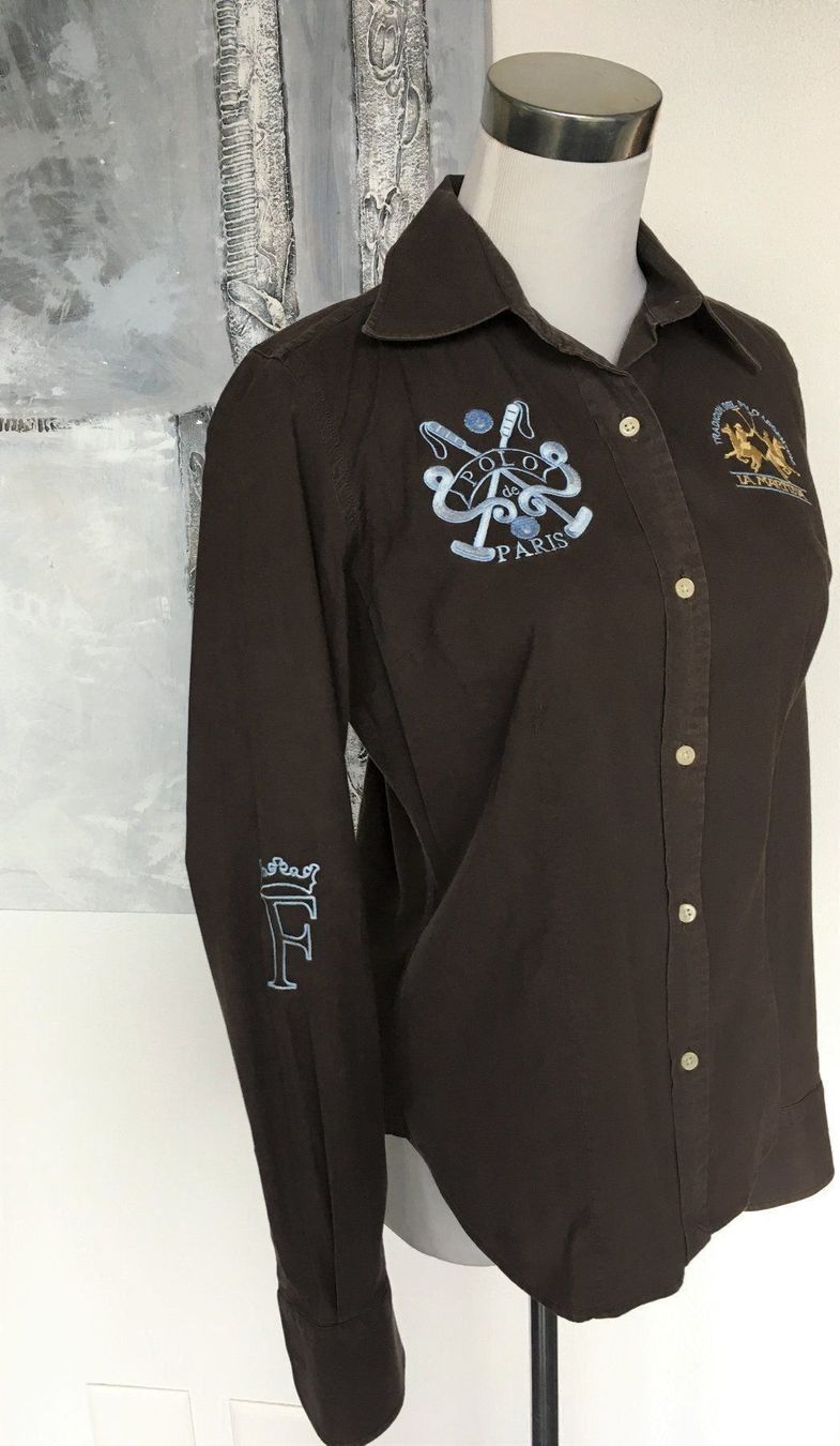 La Martina Blusen: La Martina Bluse Mocca Grösse S-M 34-36 – Gebraucht aus Chur von Chanel72 1