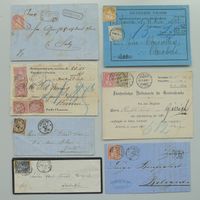 1867-1881, 7 verschiedene Belege "Sitzende Helvetia", toll!
