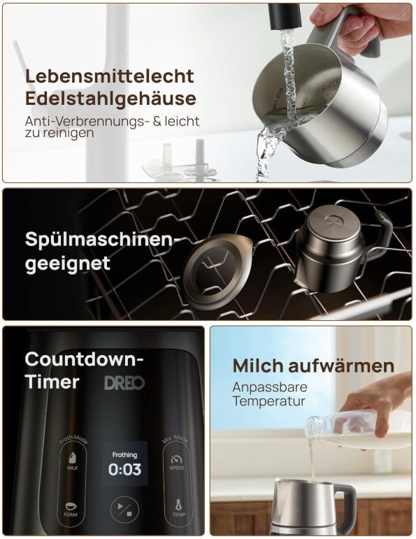 Appareils de cuisine: Dreo BaristaMaker Milchaufschäumer / Milchschäumer – D'occasion à Neuhaus SG par LENZ30 5
