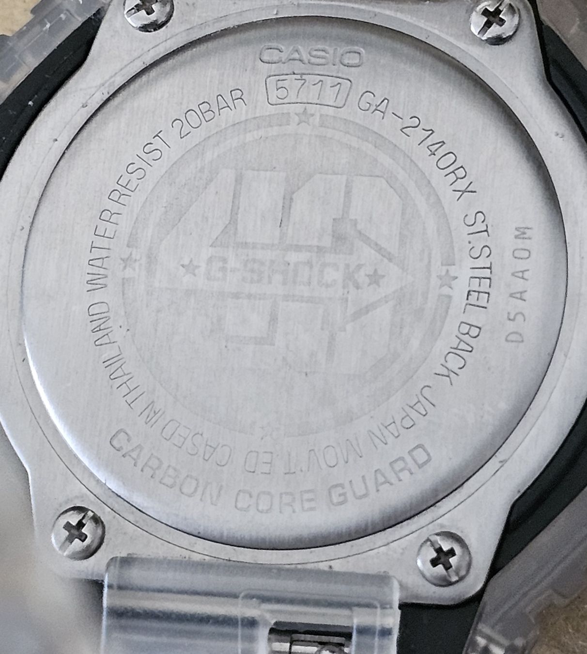 Casio Orologi: Montre G-Shock Casio 40th anniversary – Nuovo (secondo la descrizione) da Pully venduto da RandomZero 3