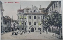 Postkarte 1910 Solothurn Rathaus nach Colmar