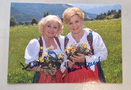 LG/ Original Autogrammkarte Duo Maria Margot Hellwig Jodel