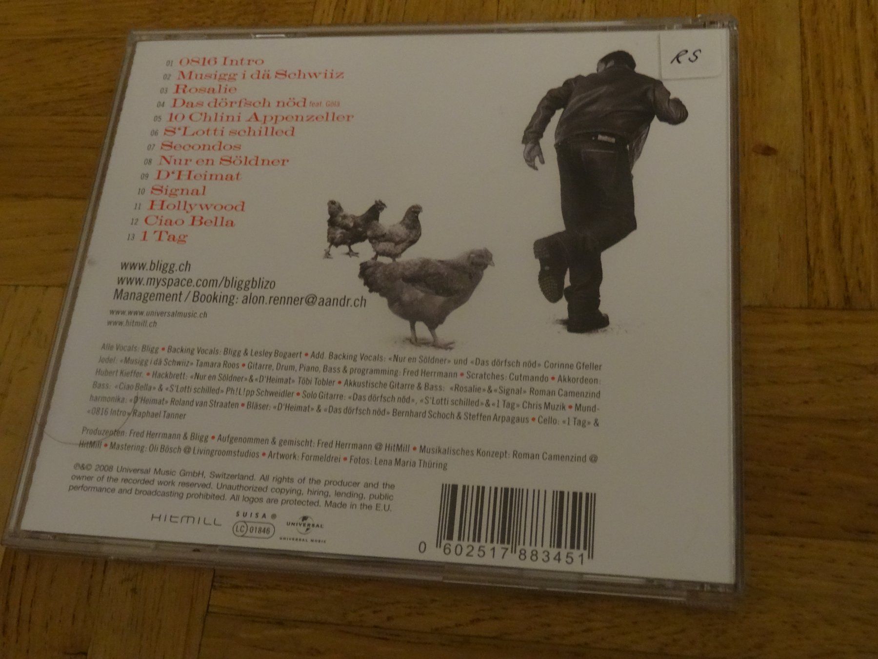 CD: Bligg - 0816 - CD Album - Schweizer Mundart – Usato da Olten venduto da Disc-Ausverkauf 1