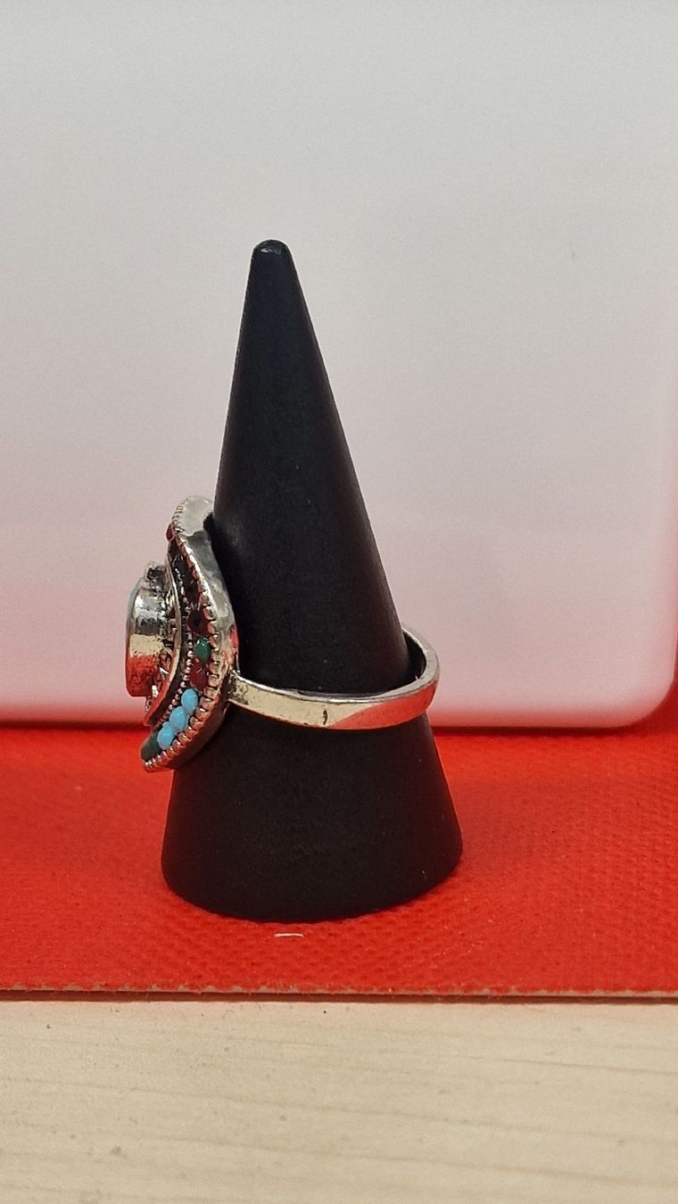 Ringe: Vintage Herz Ring mit Türkis Stein, Grösse 57 – Neu (gemäss Beschreibung) aus Herisau von Antiques.AR 1