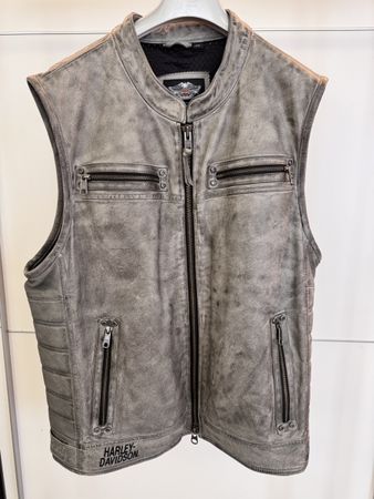Harley-Davidson Men's Veer Distressed Lederweste Gr.2XL
