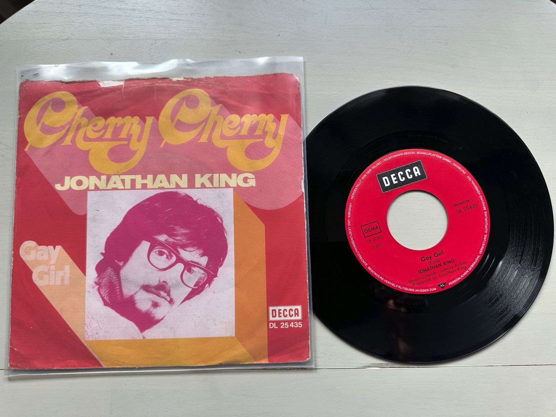 Dischi in vinile: JONATHAN KING tolle Cherry Cherry Single Kult Top 70's Hit – Usato da Basel venduto da Partridge