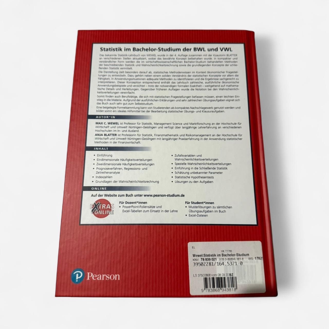 Libri: Statistik im Bachelor-Studium der BWL und VWL: Methoden, Anw – Nuovo e nell'imballaggio originale da Basel venduto da 1moonstar 2