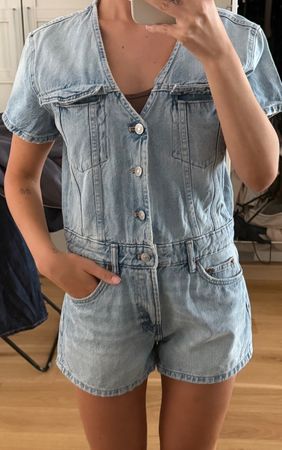 Zara Jeans Jumpsuit Sommer Denim Style, Grösse M Top!