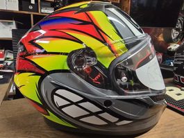 Casque AGV intégral K-3 Multi Birdy 2 gris-jaune-rouge