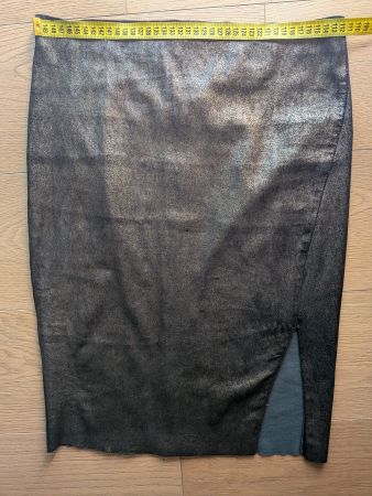 Jitrois Pencil Jupe Metallic Leder Grösse 36-38