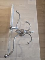 Vintage Kleiderhaken, Wandgarderobe, Metall, Silberlook