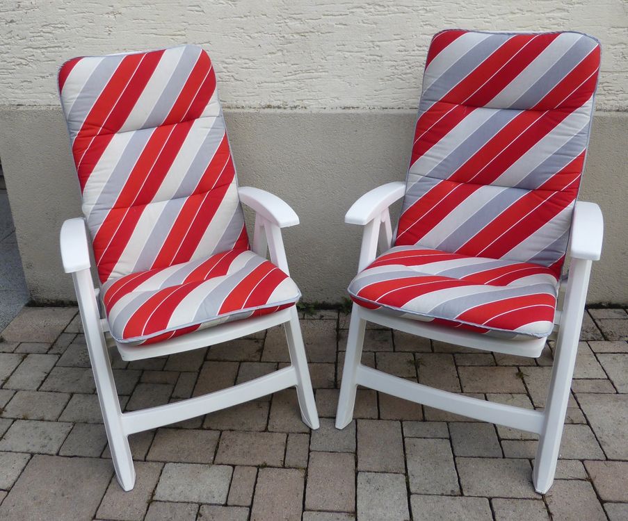 2 Gartenstühle (Hochlehner) Hartmann Ambassador inkl. Kissen Kaufen