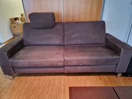Gemütliche 3-Sitzer Couch ,Wildleder mit Relaxfunktion