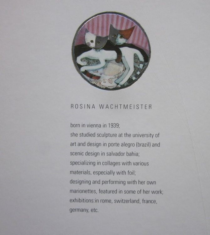 Rosina Wachtmeister Kunstdruck Katzen 1990 in Klemmrahmen 8
