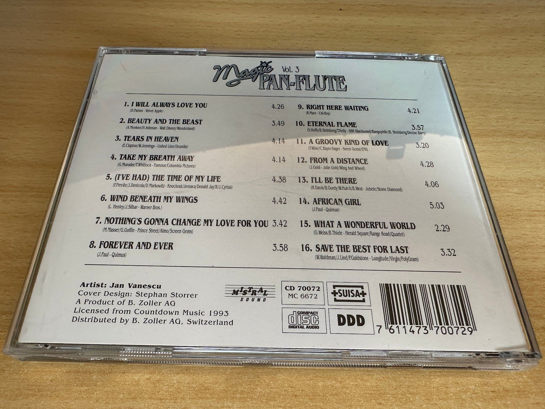 CD: V1 Unknown Artist – Magic Pan-Flute - Volume 3 – Usato da Rikon im Tösstal venduto da Alpenmutz 1