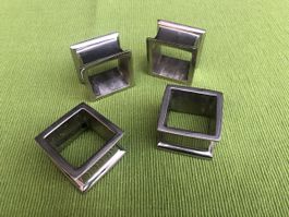4 edle Serviettenringe Colmore aus Metall
