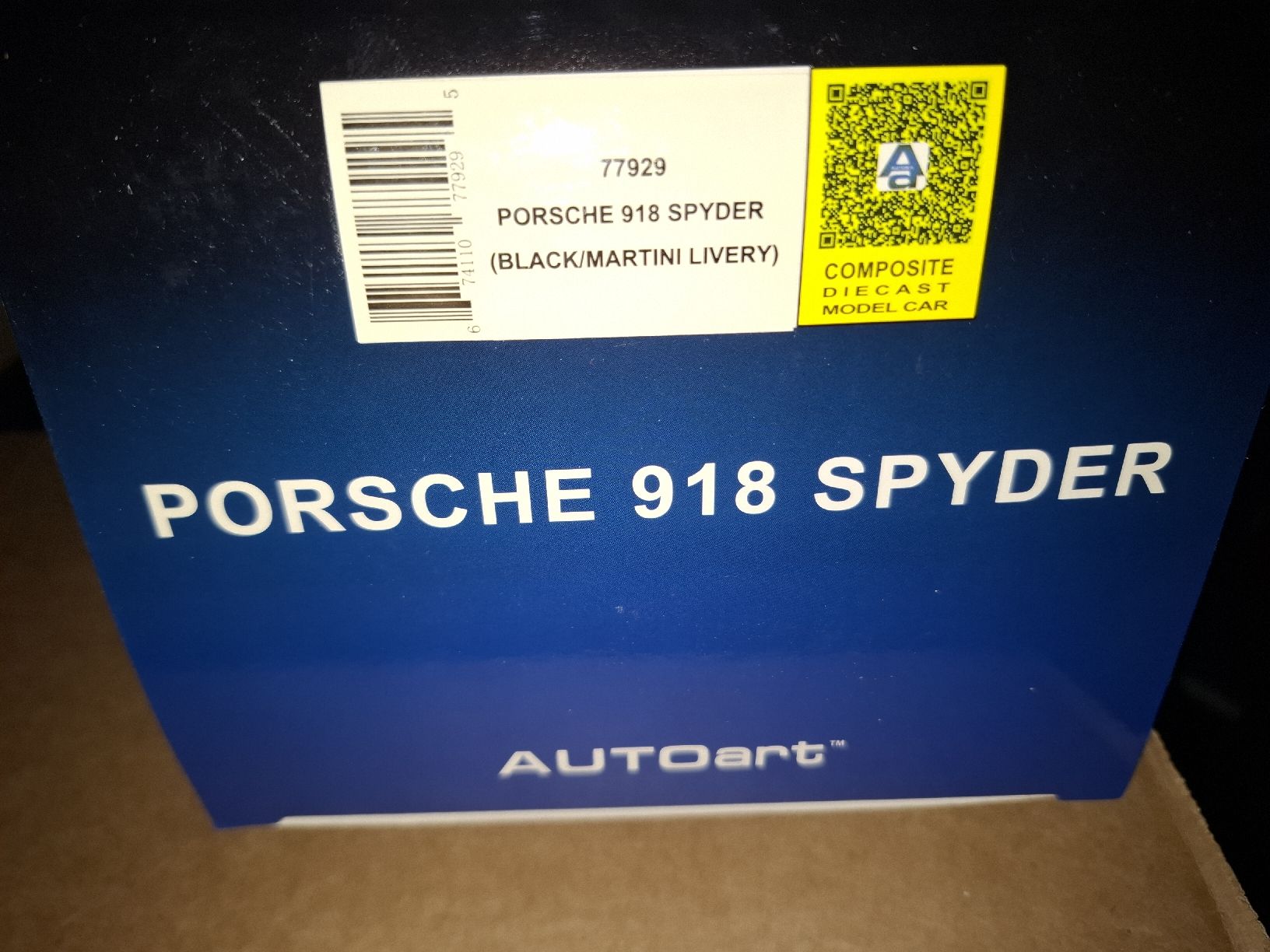 Autoart Modellini d'auto: Autoart Porsche 918 Spyder 1:18 Martini – Nuovo e nell'imballaggio originale da Gipf-Oberfrick venduto da Edii45 2