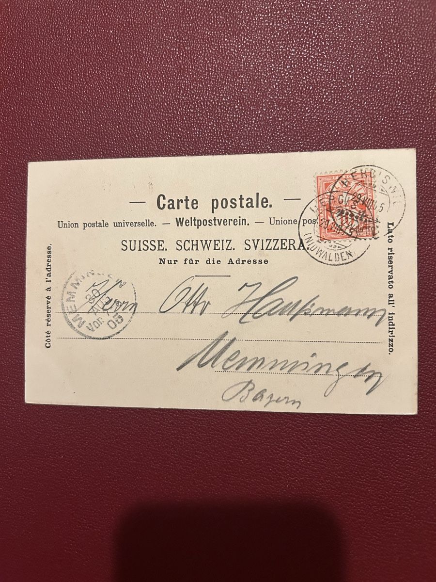Ansichtskarten: Hergiswyl 1905 – Gebraucht aus Breganzona von Milesbo 1