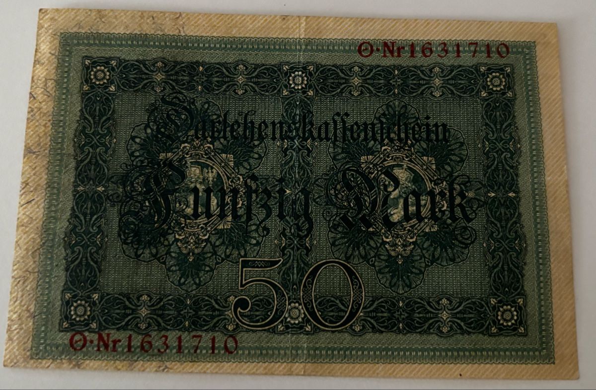 Banconote: Deutschland 50 Mark 1914 – Usato da Algetshausen venduto da Carrhard 1