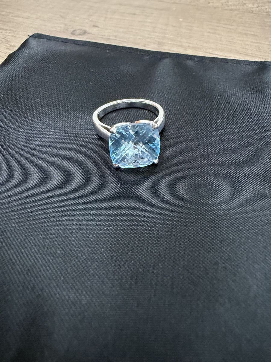Anelli: Ring Weissgold 18k mit blauem Stein Grösse 53 – Usato da Thörishaus venduto da Leutrim04