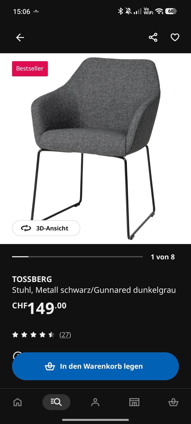 Ikea Stühle: Stuhl Ikea, einzeln, top Zustand – Gebraucht aus Nennigkofen von reg_2l8m 4