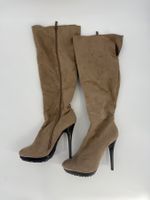 Overknees Stiefel in Wildleder-Optik Gr. 39