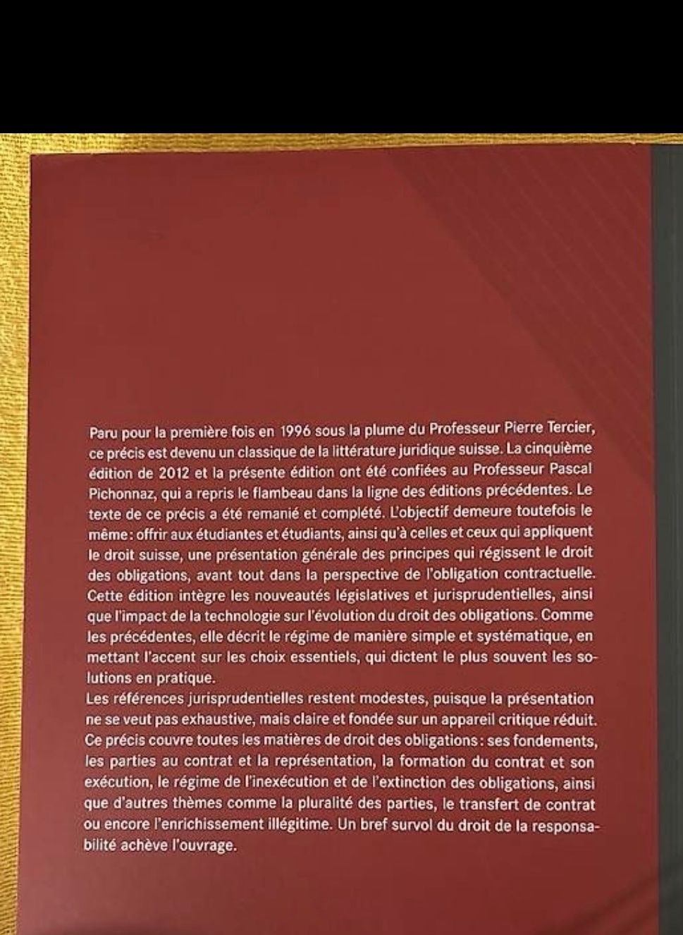Libri: Droit des Obligations – Nuovo (secondo la descrizione) da Genève venduto da Cloecssn 1
