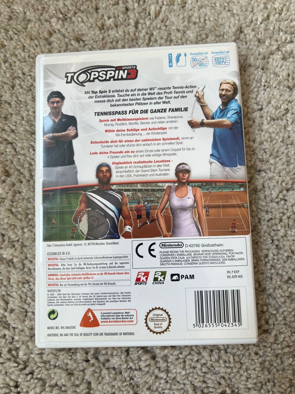 Nintendo Giochi: Topspin 3 für Nintendo Wii – Usato da Winkel venduto da RiMa95 2