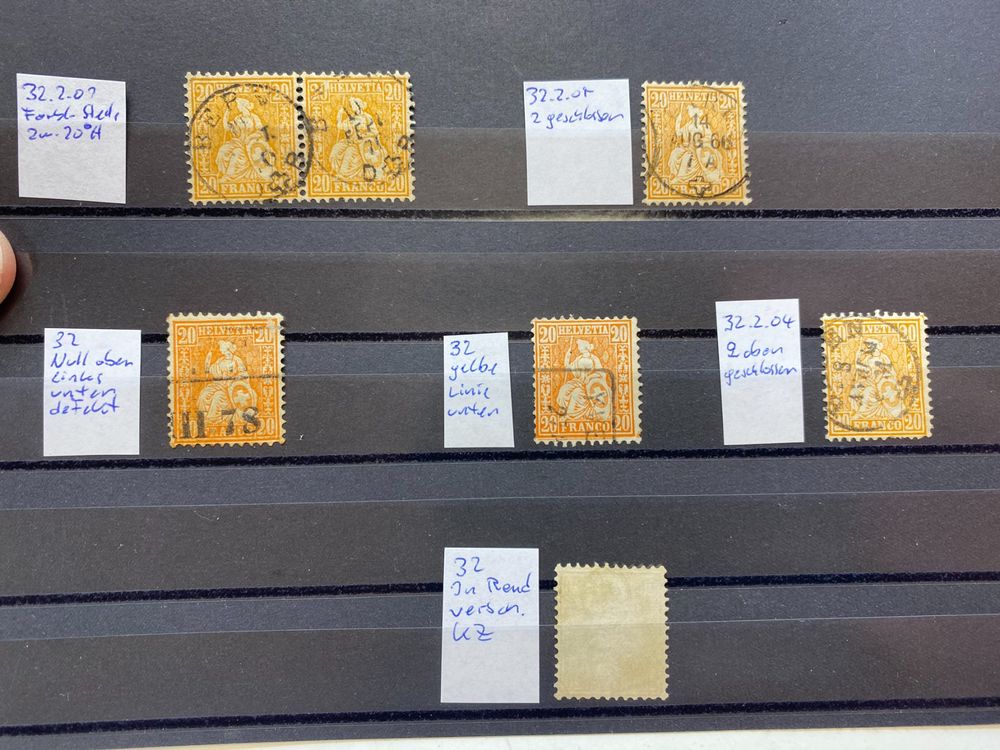 Lot Sitzende Helvetia Zu. 32 diverse Abarten Kaufen auf Ricardo