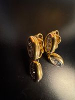 Nina Ricci Vintage Ohrclips Gold & Strass