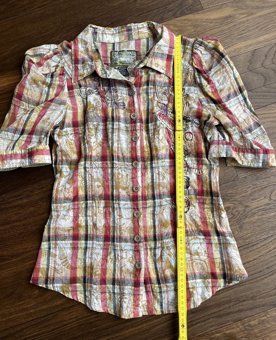 Desigual Camicette: Bluse kurzarm Desigual kariert Gr. S – Usato da Affoltern am Albis venduto da Blackrhythm 5