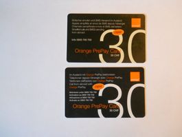 Orange PrePay Card 30 CHF  2 Stk
