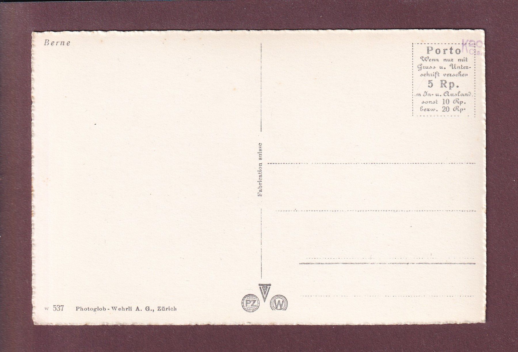 Ansichtskarten: BERN - Alpines Museum Postmuseum – Gebraucht aus Pully von nicecards 1