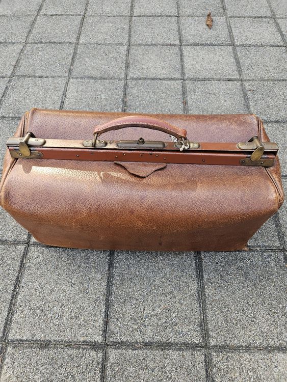 Doktorkoffer Alter Arztkoffer Leder Leder Laptoptasche Herren