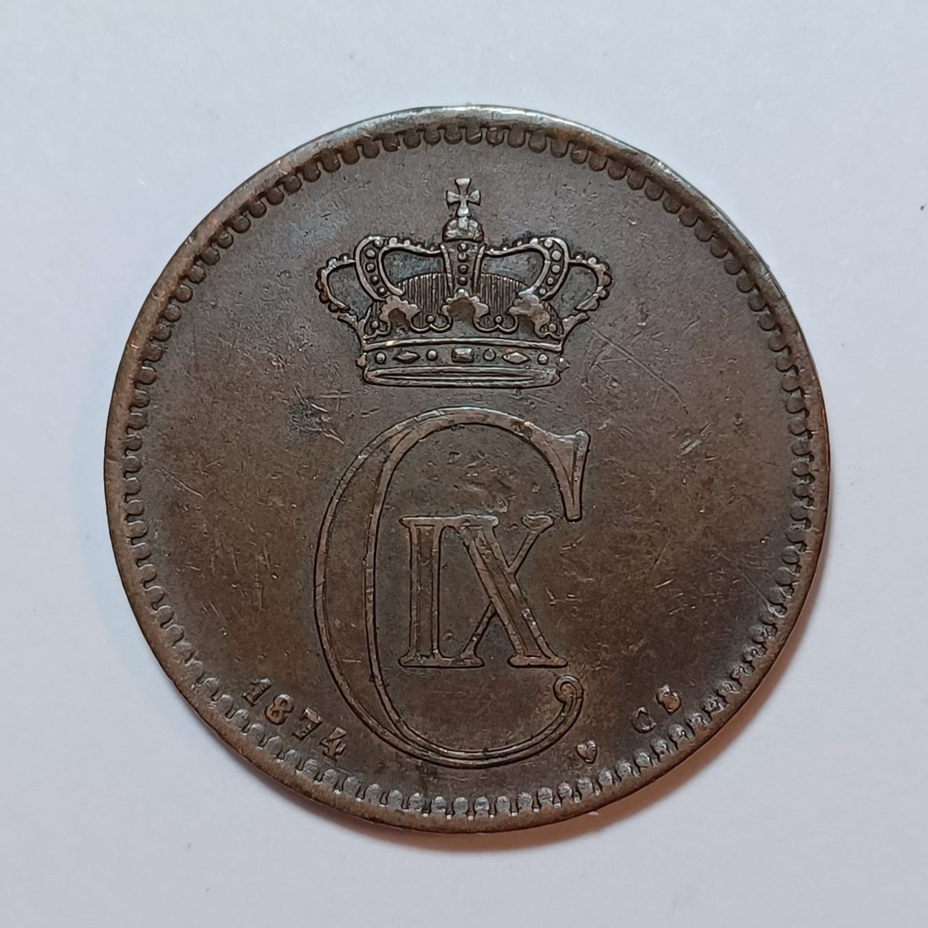 Tutti le monete: 5 Öre 1874 Dänemark – Usato da Pfäffikon ZH venduto da Welt_Muenzen 1