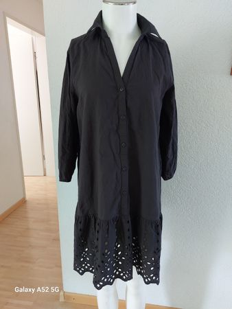 Sommerliches Tunika Kleid, Schwarz, Grösse 38, Top Zustand