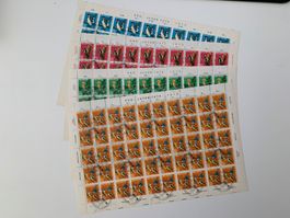 Pro Juventute 1970 Bogensatz ET-gestempelt mit Plattenfehler