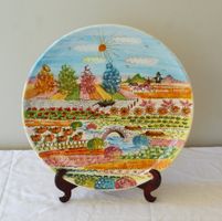 Sandro Soravia Albisola Italy Vintage Porzellan Wandteller