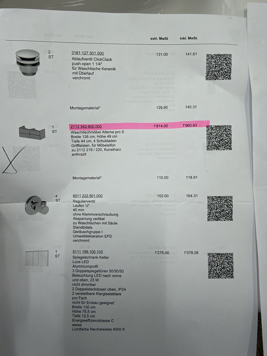 Alterna Badezimmermöbel: Alterna Waschtischset  – Neu und originalverpackt aus Amriswil von deluxe_bad 2