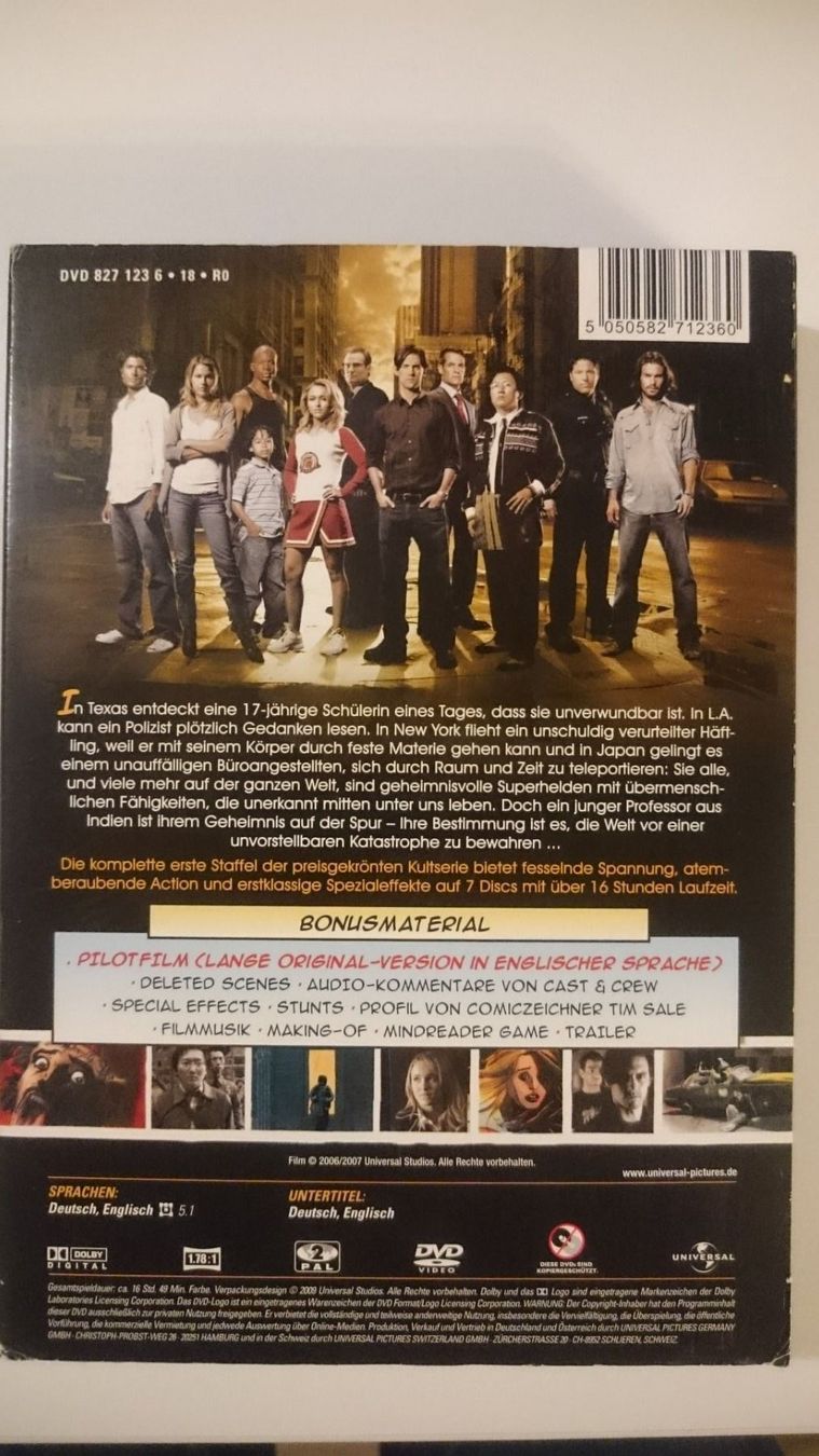 Alle DVDs: HEROES Season 1 DVD-Box – Gebraucht aus Unterlangenegg von SteWue 1
