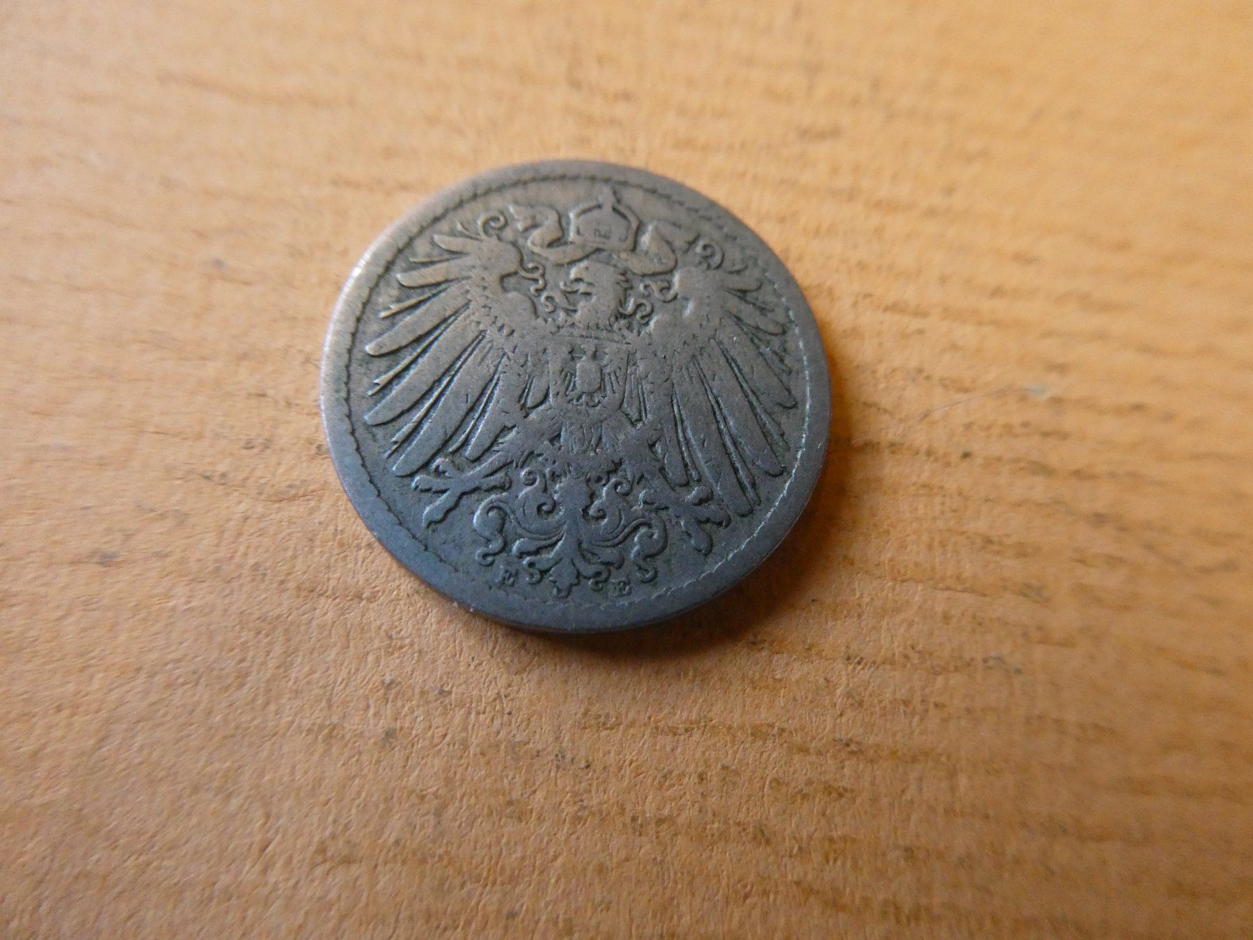 Alle Münzen: Dt. Reich 1892 E, 5 Pfennig – Gebraucht aus Hinterforst von Rohusri 1